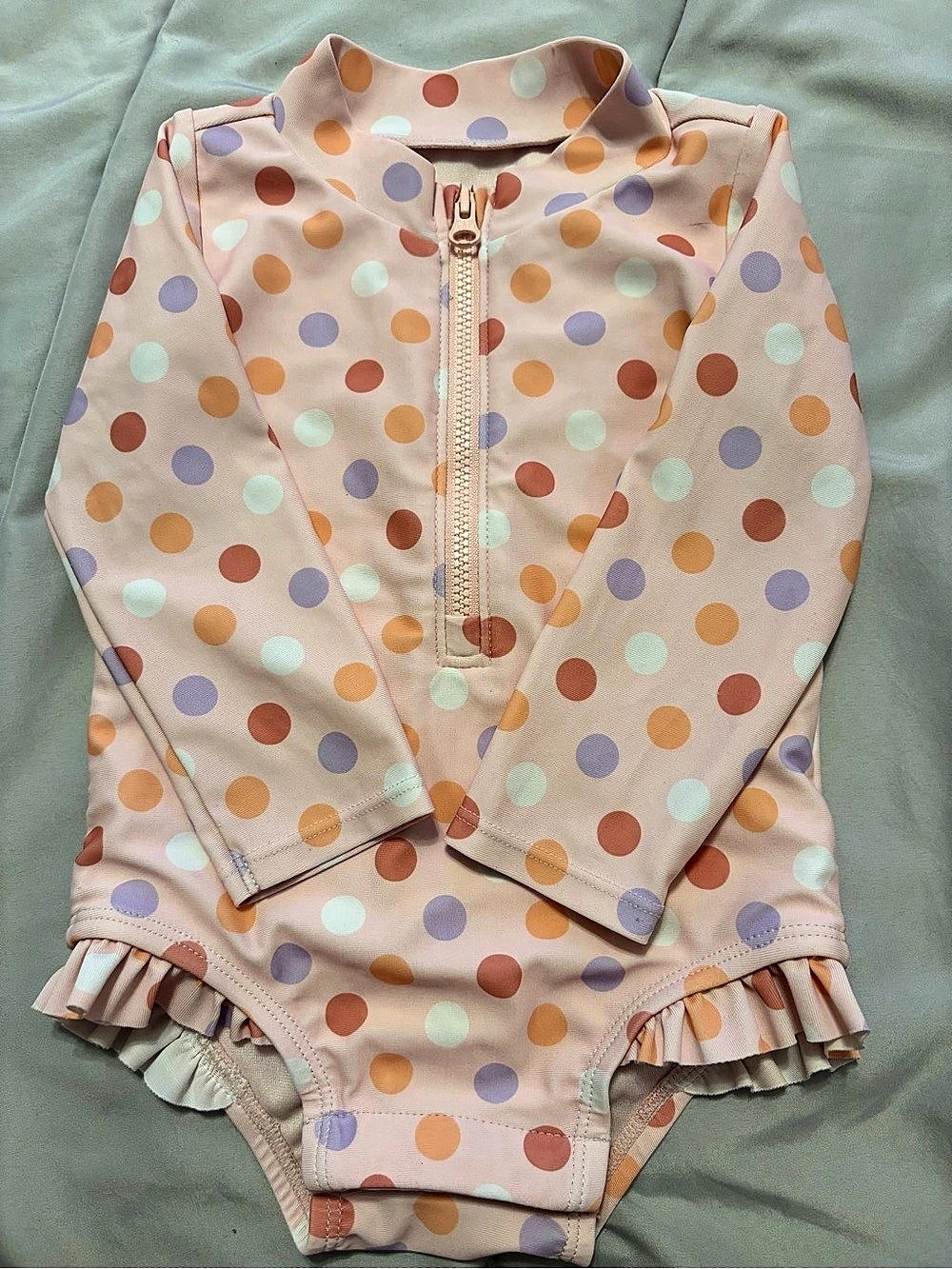 baby GAP Baby Polka Dot One Piece Pink & Orange 6-12 Months Like New